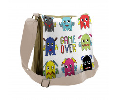 Pixel Robot Emotion Messenger Bag