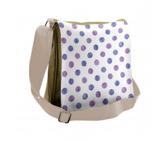 Watercolor Polka Dots Messenger Bag