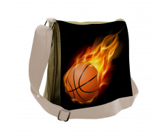 Basketball Fire Shoot Messenger Bag