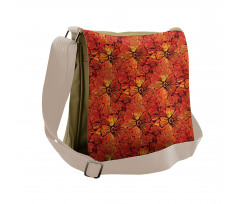 Grungy Flower Romantic Messenger Bag