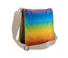 Retro Rainbow Colored Frame Messenger Bag