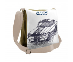 Sports Car Grunge Messenger Bag