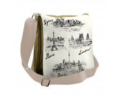 World's Famous Cities Messenger Bag