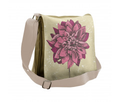 Dahlia Flower Bohemian Messenger Bag