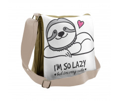 Cartoon Funny Words Messenger Bag