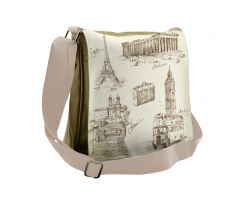 Travel over Europe Messenger Bag