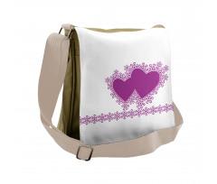 Romance Art 2 Heart Motifs Messenger Bag