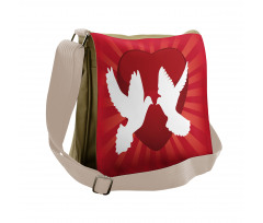 Doves Peace Symbol Romantic Messenger Bag