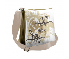 Treble Chef Halftone Motifs Messenger Bag