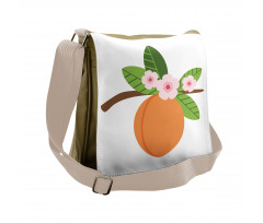 Fruit Branch with Flowers Messenger Bag