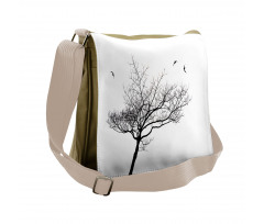 Tree Flying Birds Messenger Bag