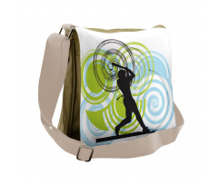 Baseball Player Circles Messenger Bag