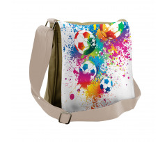Colorful Splashes Balls Messenger Bag