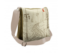 Sketchy Park Alley Messenger Bag