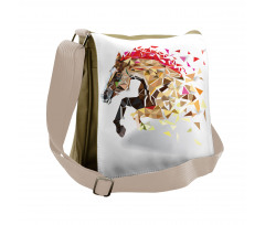 Abstract Art Wild Horse Messenger Bag