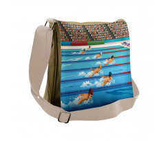Olympics Swimming Race Messenger Bag