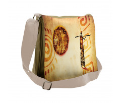 Brown Tribe Art Messenger Bag