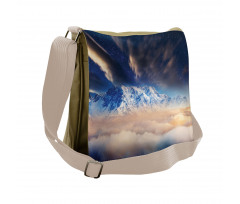 Snowy Winter Mountains Messenger Bag