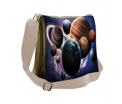 Milky Way Planets Space Messenger Bag