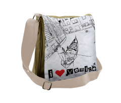 Venetian Canal Art Love Messenger Bag