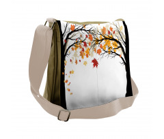 Trees with Dried Leaves Messenger Bag