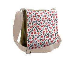 Vintage Inspired Tulips Messenger Bag