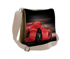 Futuristic Red Sports Messenger Bag