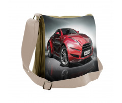 Red Fast Sports Racing Men Messenger Bag