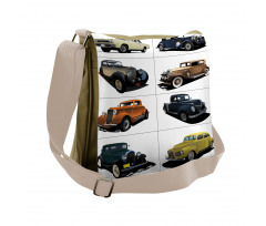 Collage of Fifties Car Messenger Bag