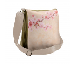 Pink Cherry Blossoms Messenger Bag