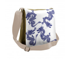 Japanese Dragons Mythical Messenger Bag