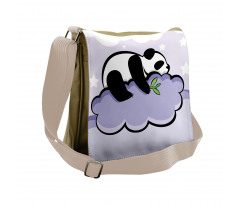 Sleeping Panda on Cloud Messenger Bag