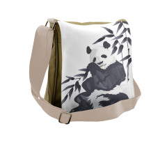 Panda in Zoo Chinese Messenger Bag