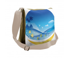 Tropic Cartoon Sea Messenger Bag