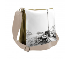 Bench Lantern Ocean Messenger Bag