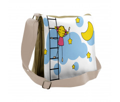 Girl Ladder with Star Messenger Bag