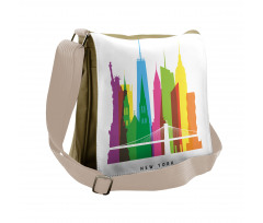 New York Landmarks Messenger Bag