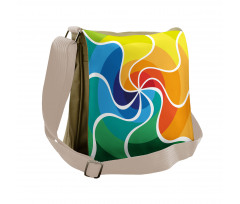 Rainbow Spiral Messenger Bag