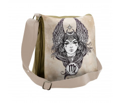 Hand Drawn Astrological Messenger Bag