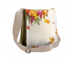 Maple Leaves Pastel Art Messenger Bag