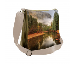 River in Morning View Messenger Bag