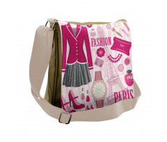 Fashion in Paris Dresses Messenger Bag