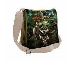 Fantasy Tiger Galaxy Messenger Bag