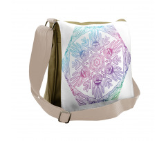 Evil Eye Bohemian Ombre Messenger Bag