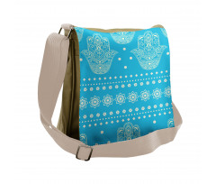 Eastern Cultural Floral Messenger Bag