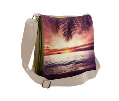 Sunset Ocean Waves Messenger Bag