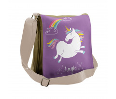 Purple Kids Rainbow Messenger Bag