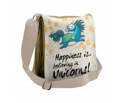 Words Happiness Kids Messenger Bag