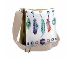 Feather Hippie Messenger Bag