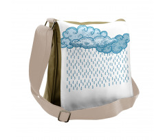 Rain Cloud Sketch Fall Messenger Bag